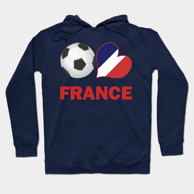 Soccer Fan France Hoodie by CafePretzel